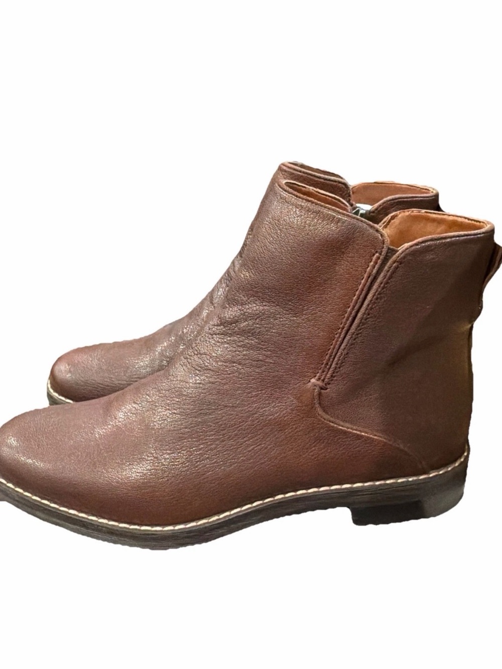 Franco Sarto Marcus Women’s Brown Leather Ankle Boots 7.5 M